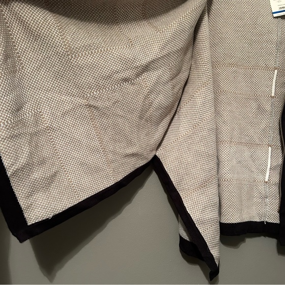 NWT Anne Klein XL Heather Grey Poncho Jacket Zip-Up Heavyweight Sweater Hoodie - Picture 6 of 15